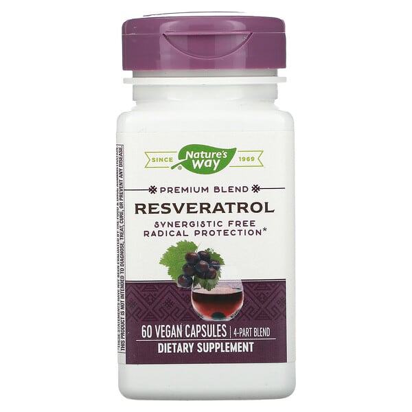 Nature's Way‏, Resveratrol, 60 Vegan Capsules