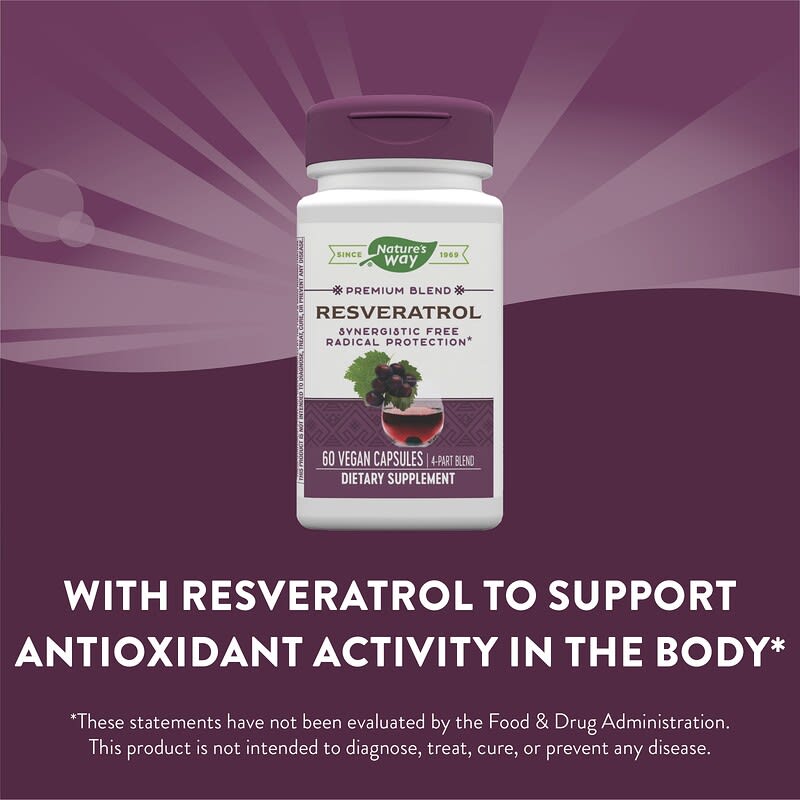 Nature's Way, Premium Blend, Resveratrol, 60 Vegan Capsules