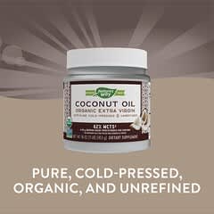 Nature's Way, Organic Coconut Oil, Extra Virgin, Bio-Kokosnussöl, extra nativ, 453 g (16 oz.)
