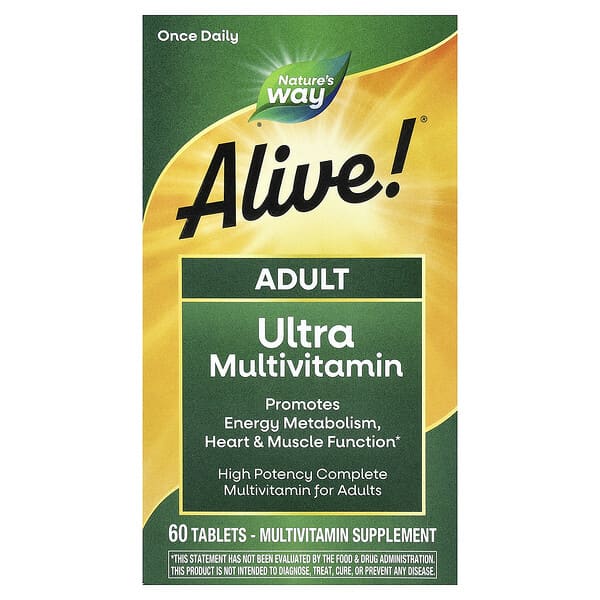 Nature's Way, Alive! 成年人優效多維生素營養片，60 片