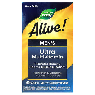 Nature's Way, Alive! Men‘s Ultra Multivitamin, Ultra-Multivitamin für Männer, 60 Tabletten