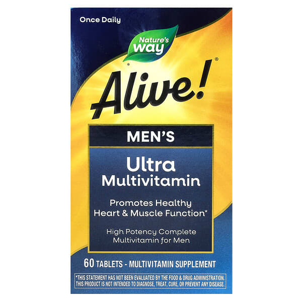 Nature's Way, Alive! Men's Ultra Multivitamin, 60 Tablets