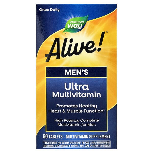 Nature's Way（ネイチャーズウェイ）, Alive!®（アライブ！）、男性向けウルトラマルチビタミン、タブレット60粒