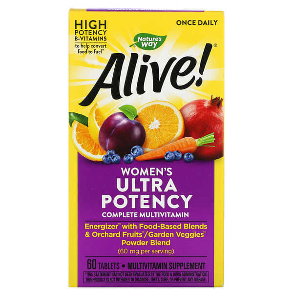 Nature's Way, Alive! Once Daily Women's Ultra Potency Multi-Vitamin, 60 Tablets