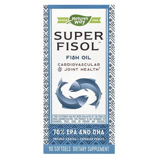 Nature's Way, Super Fisol（スーパーフィソール）フィッシュオイル、腸溶性コーティング、ソフトジェル90粒