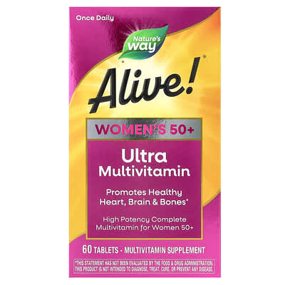 Nature's Way, Alive!&reg; Women's 50+ Ultra Multivitamin, 60 Tablets