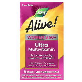 ناتشرز واي‏, Alive!‎ فيتامينات متعددة فائقة للنساء من عمر 50 عامًا فأكثر ، 60 قرصًا