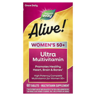 ناتشرز واي‏, Alive! ® للنساء فوق سن 50 عامًا ، متعدد الفيتامينات الفائق ، 60 قرصًا