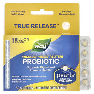 Nature's Way, Primadophilus® Reuteri Probiotic, 1 Billion CFU, 60 Softgels