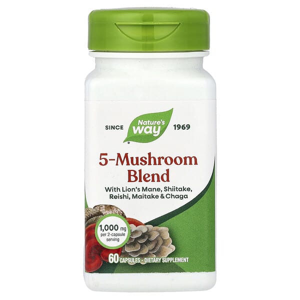 Nature's Way 5-Mushroom Blend, 60 Capsules