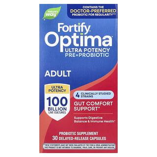 Nature's Way, Fortify®, Optima® Pre + Probiotic, Adult, 30 Delayed-Release Capsules