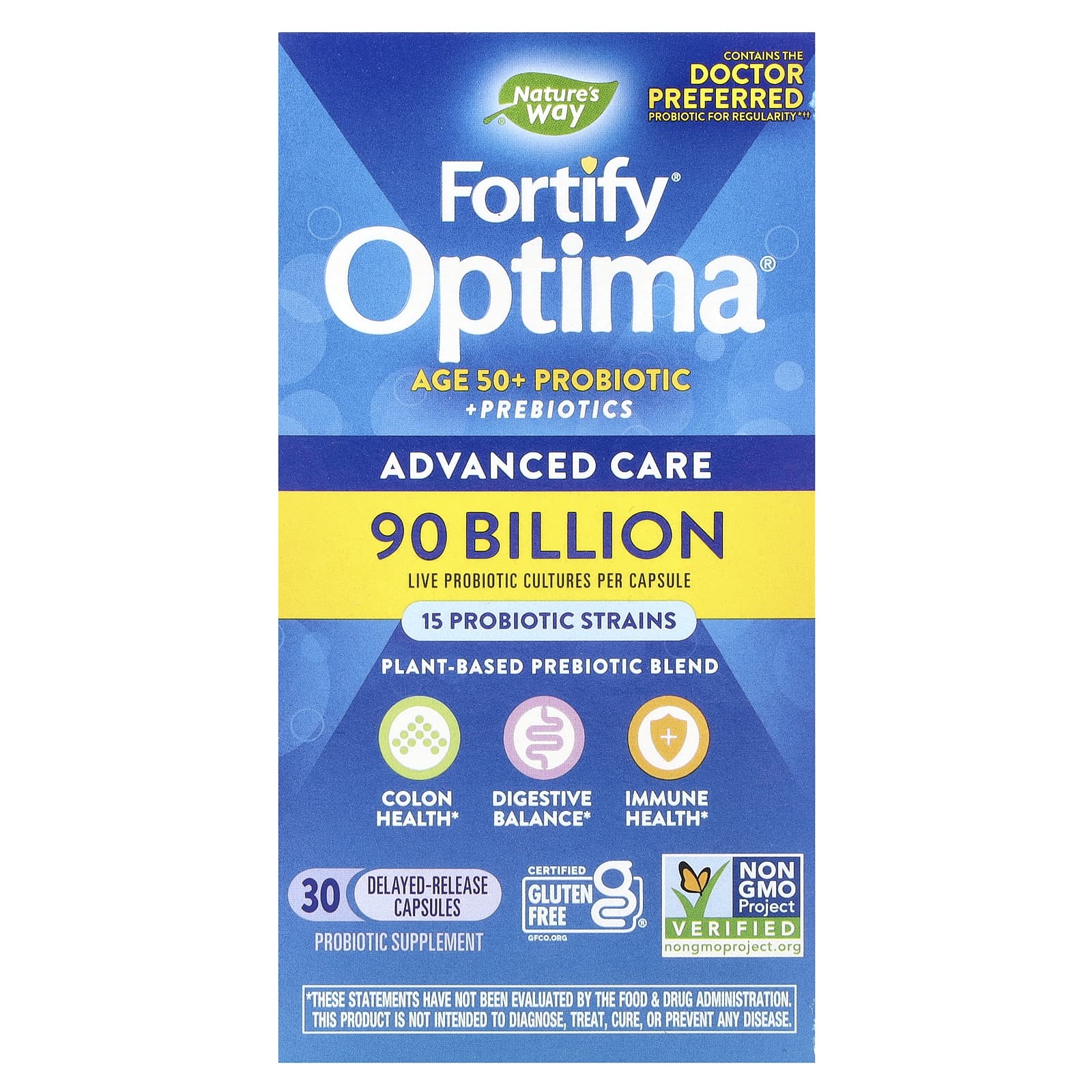 ناتشرز واي‏, Fortify Optima ، بروبيوتيك + بريبيوتك لعمر 50 عامًا ...