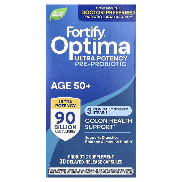 Nature's Way, Fortify®, Optima® Pre + Probiotic, Ultra Potency, Age 50+ , 30 Delayed-Release Capsules — product photo 1