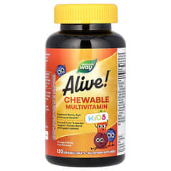 ناتشرز واي‏, Alive!‎ أقراص متعدد فيتامينات قابلة للمضغ للأطفال، بنكهة ثمار التوت، 120 قرصًا قابلًا للمضغ