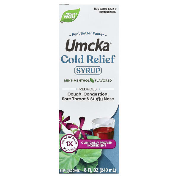Nature's Way, Umcka®, 감기 완화 시럽, 민트 멘톨, 240ml(8fl oz)