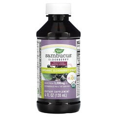 Nature's Way, Sambucus for Kids, Organic Elderberry Syrup, 4 fl oz (120 ml)