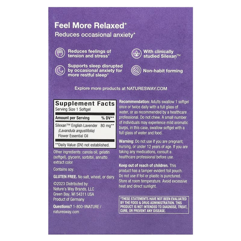 CalmAid, Clinically Studied Lavender, 80 mg, 30 Softgels