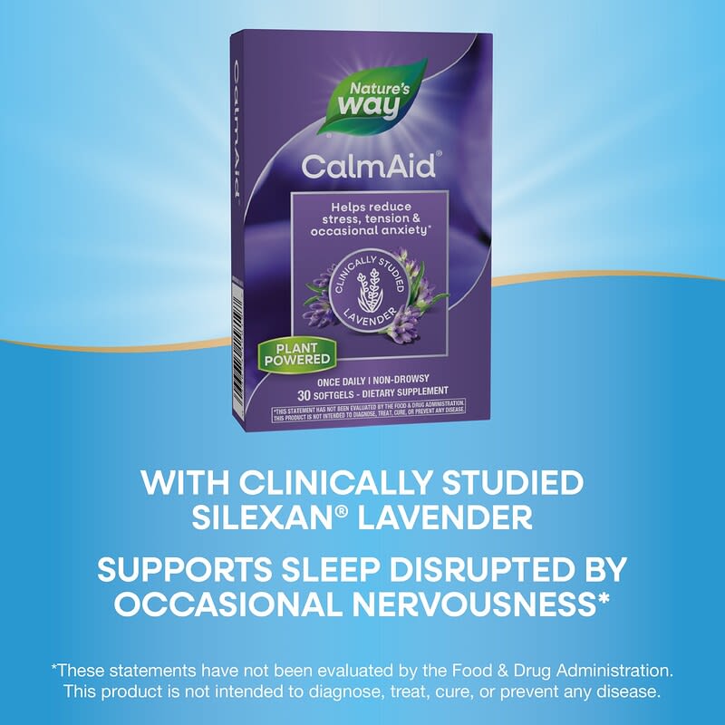 CalmAid, Lavanda clínicamente estudiada, 80 mg, 30 cápsulas blandas