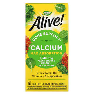 Nature's Way, Alive !, Calcium, Absorption maximale, 325 mg, 60 comprimés