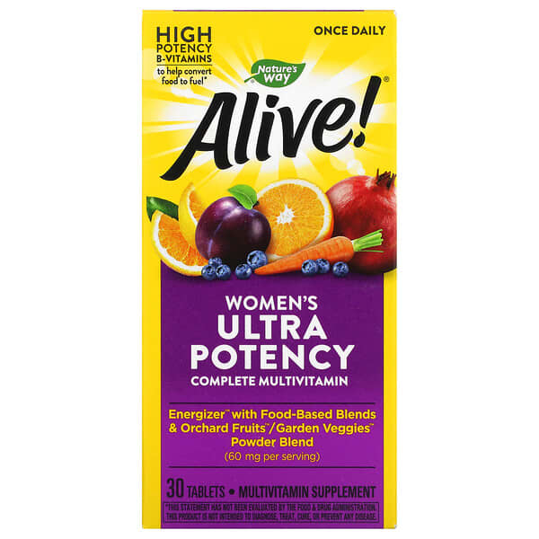 Nature's Way, Alive! Once Daily, Women's Ultra Potency Complete Multivitamin, 30 Tablets