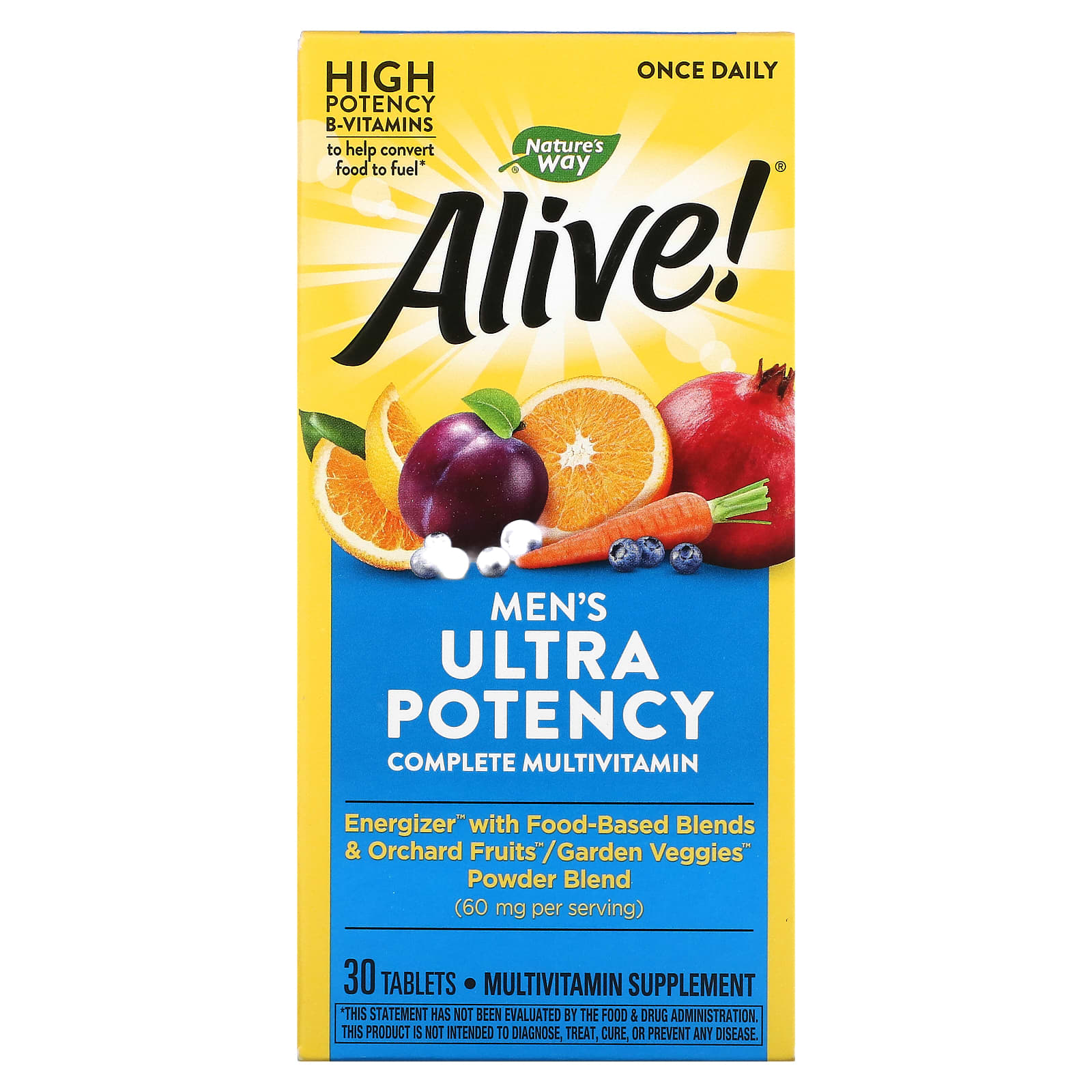 Nature's Way, Alive! Men's Ultra Potency Complete Multivitamin, 30 ...