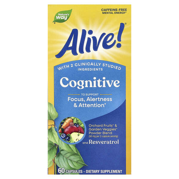 Nature's Way, Alive!® Cognitive, 60 Capsules