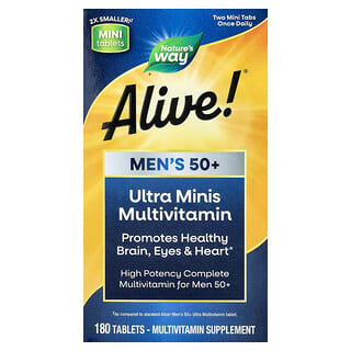 Nature's Way, Alive!® Men's 50+ Ultra Minis Multivitamin, 180 Tablets