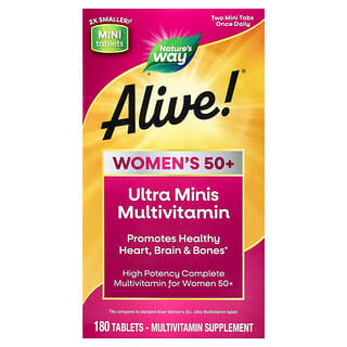 Nature's Way, Alive!®  Мультивитаминный комплекс Ultra Minis для женщин старше 50 лет, 180 таблеток