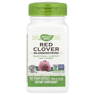 Nature's Way, Red Clover Blossom/Herb, 800 mg, 100 Vegan Capsules (400 mg per Capsule)