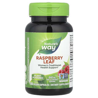 Nature's Way, Raspberry Leaf, 640 mg, 100 Vegan Capsules (320 mg Per Capsule)