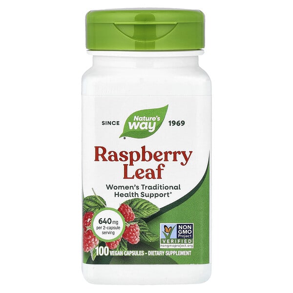 Raspberry Leaf, 100 Vegan Capsules (320 mg per Capsule)