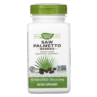 Nature's Way, Bayas de palma enana americana, 585 mg, 180 cápsulas veganas