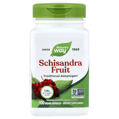 Nature's Way, Schisandra Fruit, 100 Vegan Capsules (0.58 g per capsule)