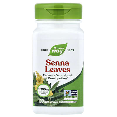 Nature's Way, Senna, 1350 mg, 100 Vegan Capsules (450 mg per capsule)