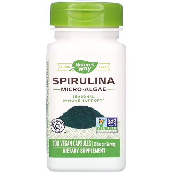 Nature's Way, Spirulina MicroAlgae, 380 mg, 100 Vegan Capsules