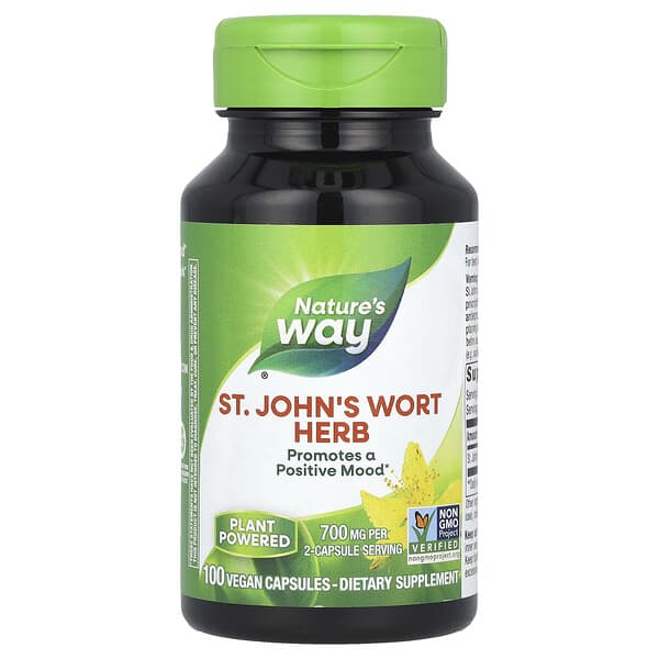 Nature's Way, St. John's Wort Herb, 100 Vegetarian Capsules (350 mg per Capsule)