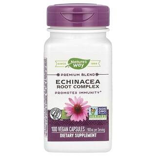 Nature's Way, Premium Blend, Echinacea Root Complex, 900 mg, 100 Vegan Capsules (450 mg Per Capsule)