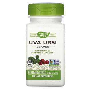 Nature's Way, Uva Ursi, Folhas, 480 mg, 100 Cápsulas Veganas