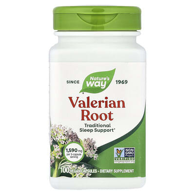 Nature's Way, Valerian Root, 100 Vegan Capsules (530 mg per capsule)