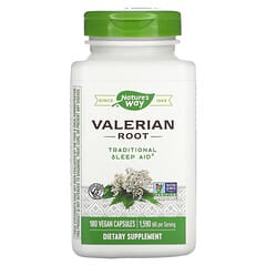 Nature's Way, Raíz de valeriana, 530 mg, 180 cápsulas veganas