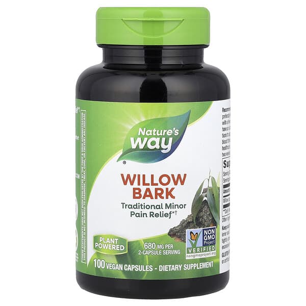 Nature's Way, 버드나무 껍질, 베지 캡슐 100정(캡슐 1정당 340mg)