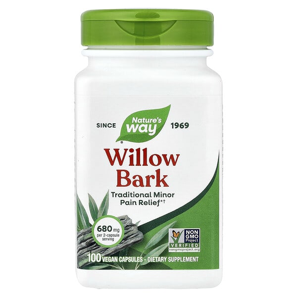 Nature's Way, 버드나무 껍질, 베지 캡슐 100정(캡슐 1정당 340mg)