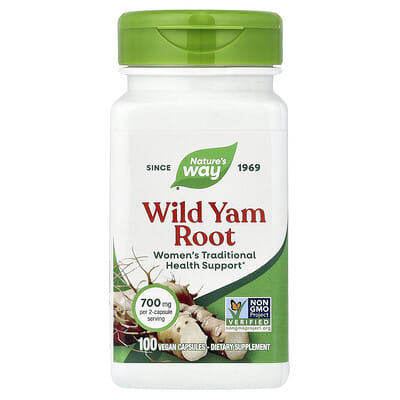 Nature's Way, Wild Yam Root, 100 Vegan Capsules (350 mg per Capsule)