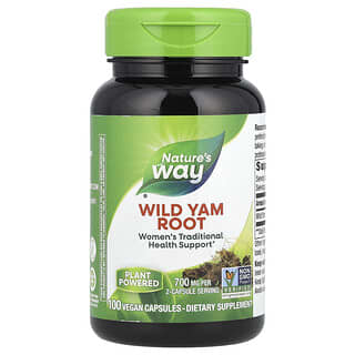 Nature's Way, Wild Yam Root, 700 mg , 100 Vegan Capsules (350 mg per Capsule)