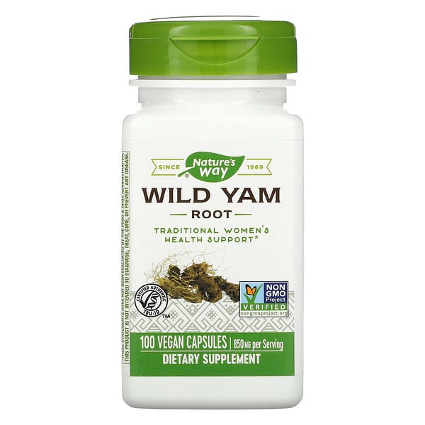 Nature's Way, Wild Yam Root, wilde Yamswurzel, 425 mg, 100 vegane Kapseln
