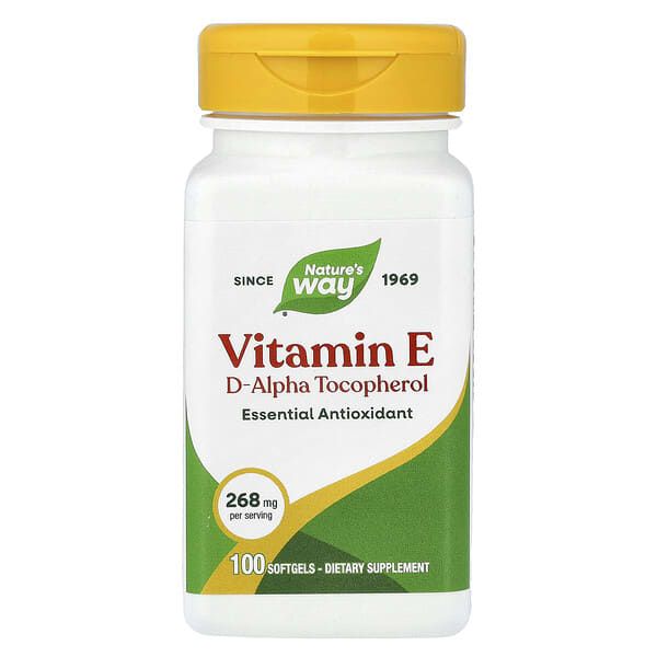 Nature's Way Vitamin E, 268 mg, 100 Softgels