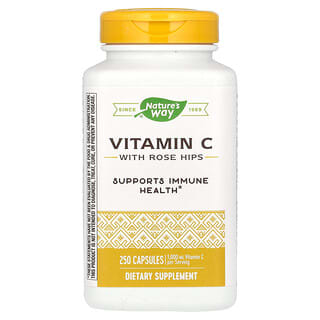 Nature's Way, Vitamin C with Rose Hips, 250 Capsules