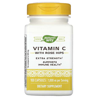 ناتشرز واي‏, Vitamin C With Rose Hips, 1,000 mg, 100 Capsules