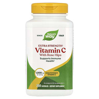Nature's Way, Vitamin C with Rose Hips, 250 Capsules