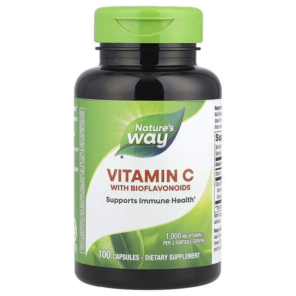 Nature's Way, 含生物類黃酮的維生素 C，100 粒膠囊